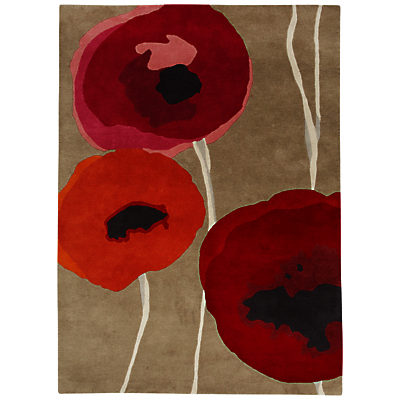 Sanderson Poppies Rug, L280 x W200cm Red